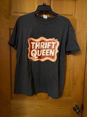 Thrift Queen Graphic Tee - Charcoal